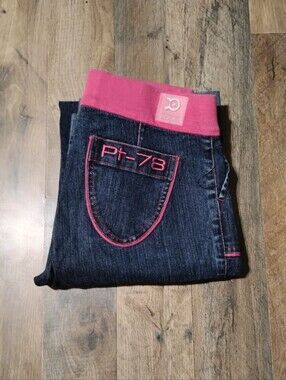 Platinum Edge Vintage Pink Stretch Waistband Jeans Women's Size: 7